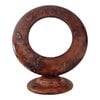 Handmade Moroccan Thuya Burl Wood Round Vanity Mirror with Stand, Aromatic Wood Mirror, Unique Boho Home Decor, Luxury Gift for Her