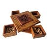 Handmade Moroccan Thuya Wood Puzzle Box – Secret Opening Jewelry Box with Folding Compartments – Aromatic Gift