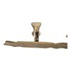 Handmade Unlacquered Brass Wall Hook Rack - Vintage Antique Style 4 Hooks.