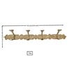 Handmade Unlacquered Brass Wall Hook Rack - Vintage Antique Style 4 Hooks.