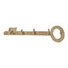 Handmade Unlacquered Brass Wall Hook Rack - Vintage Antique Style 4 Hooks.
