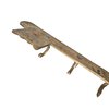 Handmade Unlacquered Brass Wall Hook Rack - Vintage Antique Style 4 Hooks.