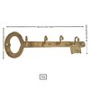 Handmade Unlacquered Brass Wall Hook Rack - Vintage Antique Style 4 Hooks.
