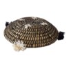 Handwoven Rattan Seagrass Basket | Decorative Boho Home Decor | Wool Thread Accent | Woven Storage Basket | Unique Eco Friendly Gift