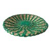 Handwoven Rattan Seagrass Basket | Decorative Boho Home Decor | Wool Thread Accent | Woven Storage Basket | Unique Eco Friendly Gift