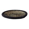 Handwoven Rattan Seagrass Basket | Decorative Boho Home Decor | Wool Thread Accent | Woven Storage Basket | Unique Eco Friendly Gift