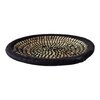 Handwoven Rattan Seagrass Basket | Decorative Boho Home Decor | Wool Thread Accent | Woven Storage Basket | Unique Eco Friendly Gift