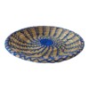 Handwoven Rattan Seagrass Basket | Decorative Boho Home Decor | Wool Thread Accent | Woven Storage Basket | Unique Eco Friendly Gift