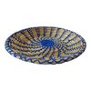 Handwoven Rattan Seagrass Basket | Decorative Boho Home Decor | Wool Thread Accent | Woven Storage Basket | Unique Eco Friendly Gift