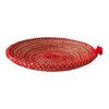 Handwoven Rattan Seagrass Basket | Decorative Boho Home Decor | Wool Thread Accent | Woven Storage Basket | Unique Eco Friendly Gift