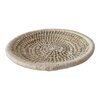 Handwoven Rattan Seagrass Basket | Decorative Boho Home Decor | Wool Thread Accent | Woven Storage Basket | Unique Eco Friendly Gift