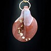 Ketting met hanger in terracotta  | artisanale hanger | Speciaal kado voor haar | handgemaakt sieraad | uniek stuk