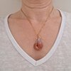 Ketting met hanger in terracotta | artisanale hanger | Speciaal kado voor haar | handgemaakt sieraad | uniek stuk