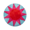 Kitsch Kitchen badmat soleil rond blauw