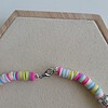 Lange Kralenketting met Palmboom Bedel – Kleurrijke Zomerse Ketting van Polymeer Kralen 76 cm