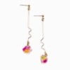 Lange Sierlijke Kristalhanger Oorbellen Met Hangers Gevuld met Echt Gipskruid uit Den Haag (Fleur de Soleil)