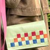 Lederen vlechtwerk-tas Pistache, klein