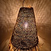 Moroccan (Doum)Pendant Light – Handwoven Palm Leaf Lamp – Boho Straw & Rattan Hanging Light