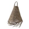 Moroccan (Doum)Pendant Light β Handwoven Palm Leaf Lamp β Boho Straw & Rattan Hanging Light