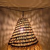 Moroccan (Doum)Pendant Light – Handwoven Palm Leaf Lamp – Boho Straw & Rattan Hanging Light