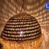 Moroccan (Doum)Pendant Light β Handwoven Palm Leaf Lamp β Boho Straw & Rattan Hanging Light