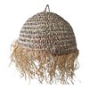 Moroccan (Doum)Pendant Light – Handwoven Palm Leaf Lamp – Boho Straw & Rattan Hanging Light