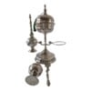 Moroccan Ritual Set 2 Handcrafted Brass Mricha Rose Water Sprinklers, Silver Fez Bakhoor Burner, Traditional Bakhoor, Unique Spiritual Gift