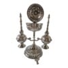 Moroccan Ritual Set 2 Handcrafted Brass Mricha Rose Water Sprinklers, Silver Fez Bakhoor Burner, Traditional Bakhoor, Unique Spiritual Gift