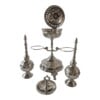 Moroccan Ritual Set 2 Handcrafted Brass Mricha Rose Water Sprinklers, Silver Fez Bakhoor Burner, Traditional Bakhoor, Unique Spiritual Gift