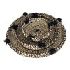 Multifunctional Boho Handwoven Round Rattan -Seagrass Trays – Set of 3, Moroccan Wall Decor & Kitchen Storage.