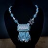 Noorderlicht & Wintermagie, handgeborduurde statement ketting