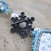 Noorderlicht & Wintermagie, handgeborduurde statement ketting