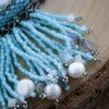 Noorderlicht & Wintermagie, handgeborduurde statement ketting