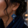 Parijse Elegantie & Art deco stijl, luxe handgeweven statement oorbellen