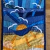 Patchwork wandkleed met meeuwen