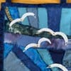 Patchwork wandkleed met meeuwen
