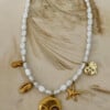 Pearls and Charms ketting stainless steel