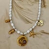 Pearls and Charms ketting stainless steel