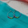 Pride oorbellen | Regenboog Miyuki hoops | Handgemaakt