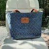 Quilted denim schoudertas / totebag op bestelling (out of stock)