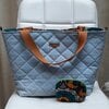 Quilted denim schoudertas / totebag op bestelling (out of stock)