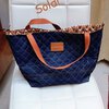 Quilted denim schoudertas / totebag op bestelling  (out of stock)