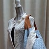 Quilted denim schoudertas / totebag op bestelling (out of stock)