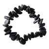 Raw Shungite Bead Bracelet-Handmade Stretchy Black Stone-Natural Crystal Jewelry.