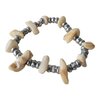 Raw Shungite Bead Bracelet-Handmade Stretchy Black Stone-Natural Crystal Jewelry.