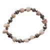 Raw Shungite Bead Bracelet-Handmade Stretchy Black Stone-Natural Crystal Jewelry.