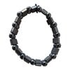 Raw Shungite Bead Bracelet-Handmade Stretchy Black Stone-Natural Crystal Jewelry.