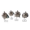 Set of 4 Handmade Moroccan Sugar Bowls with Lid – Silver Plated Brass – Andalusian Tea Container – Vintage Decor.