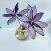 Set van twee paarse 3D-bloemen | Tiffany-stijl glas-in-lood