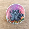 Sticker awkward trashpanda holografisch vaatwasser proof